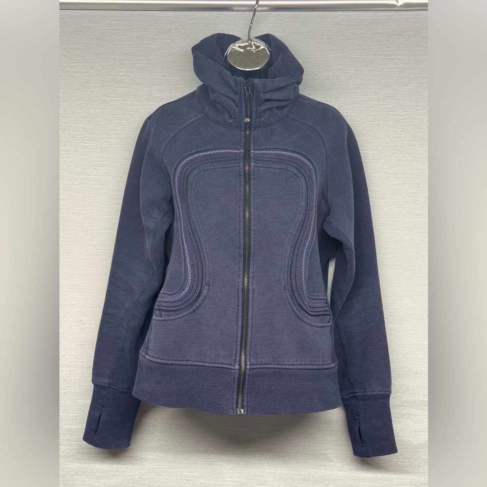 Lululemon Cuddle Up Jacket Heathered Black Swan - Size 10